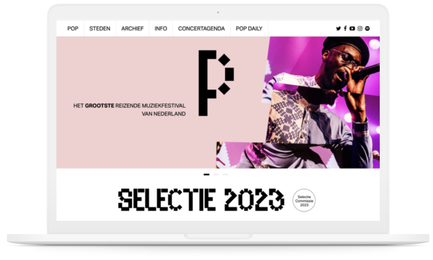 Popronde eerste website