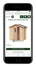 iGarden mobile voorbeeld